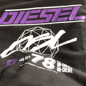 DIESEL (XL) OHAYT K11 Ling Sleeves Unisex Sweat-Shirt Deep/Black